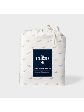 Full Percale Seagull 4pc Sheet Set w/ Pillowcases Light Blue - The Hollister